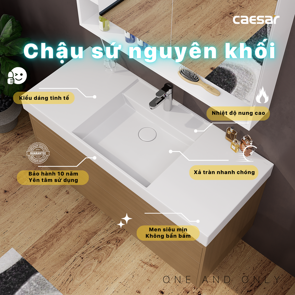 Bộ tủ chậu cabinet Caesar LF5388+EH05388DWV