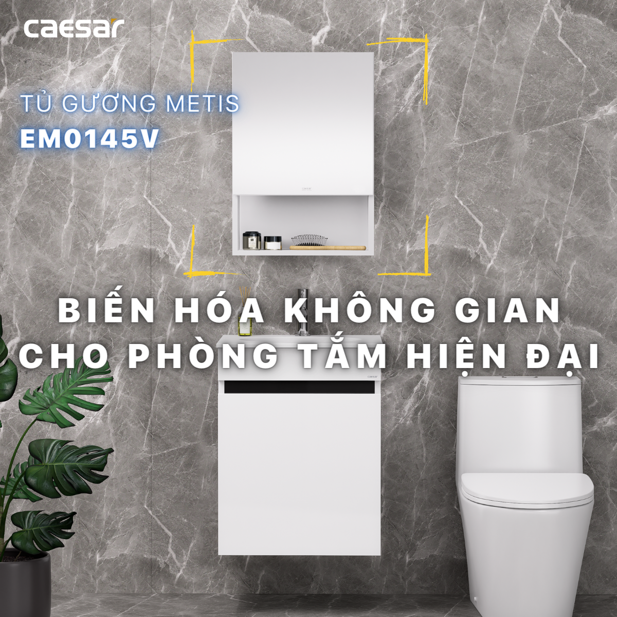 Tủ gương Caesar EM0145V