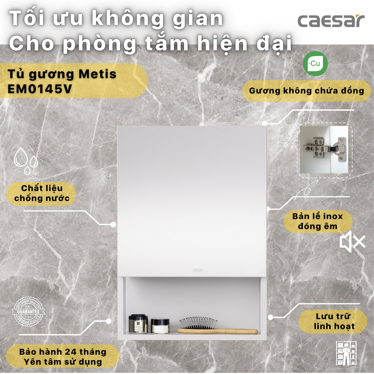 Tủ gương Caesar EM0145V