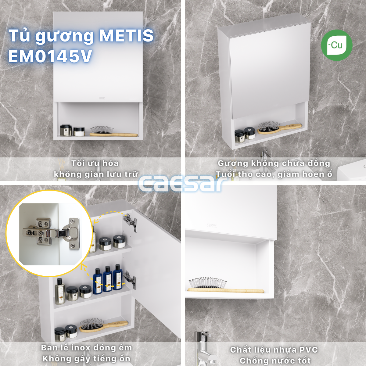 Tủ gương Caesar EM0145V