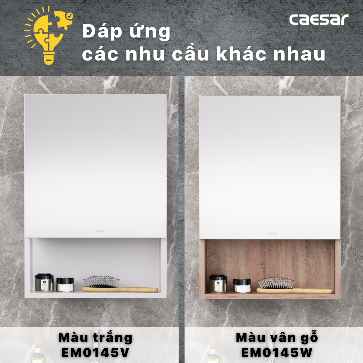Tủ gương Caesar EM0145V
