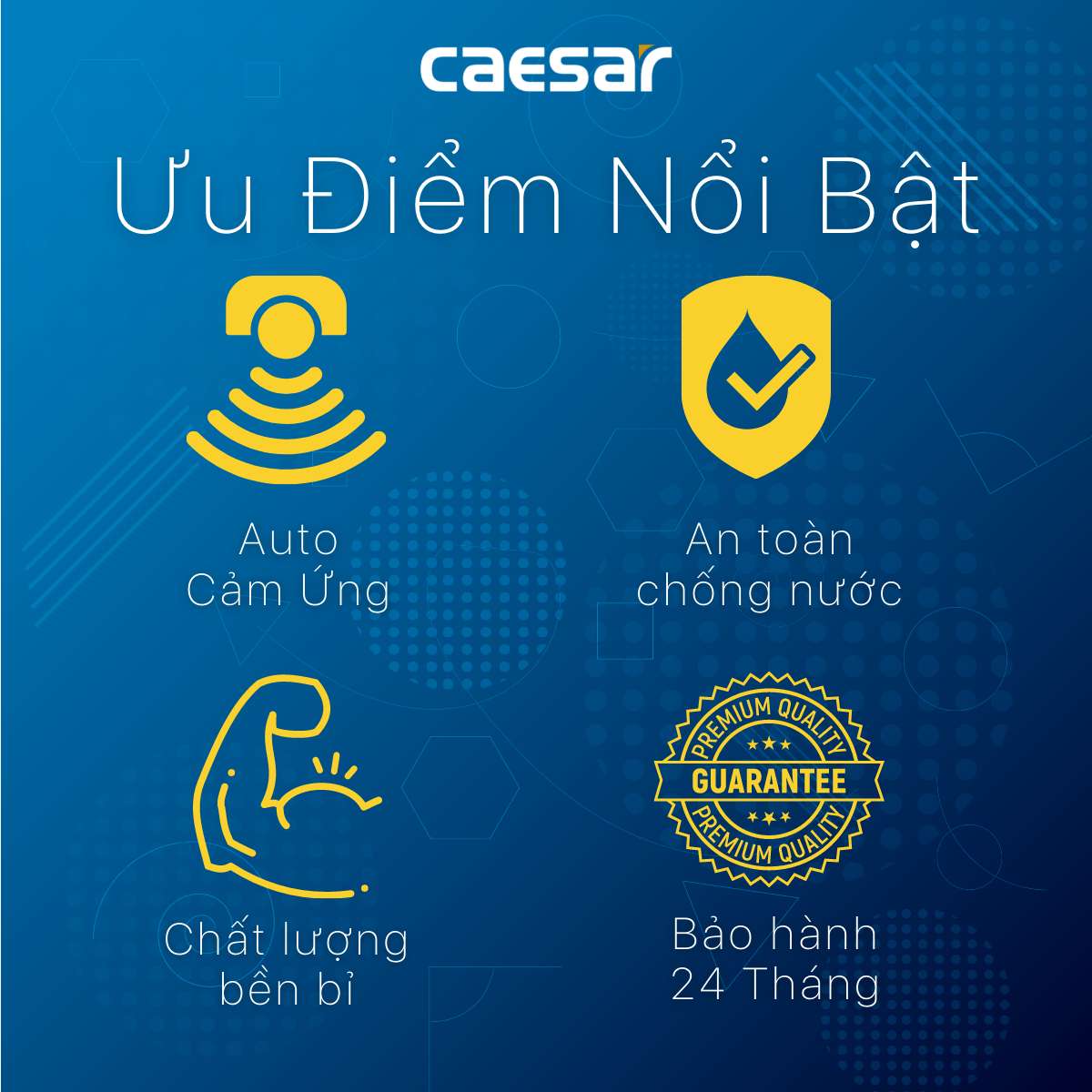Van xả cảm ứng bồn tiểu nam Caesar A624