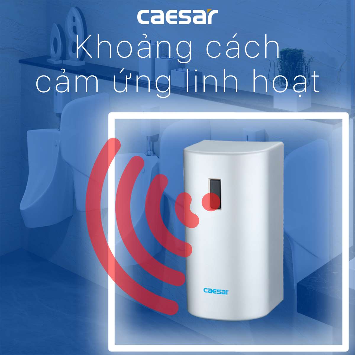 Van xả cảm ứng bồn tiểu nam Caesar A624