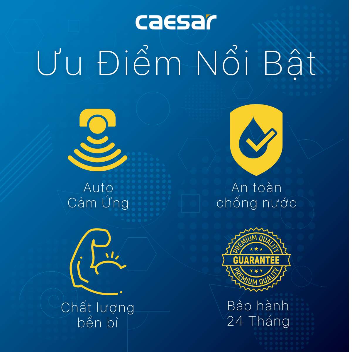 Van xả cảm ứng bồn tiểu nam Caesar A637