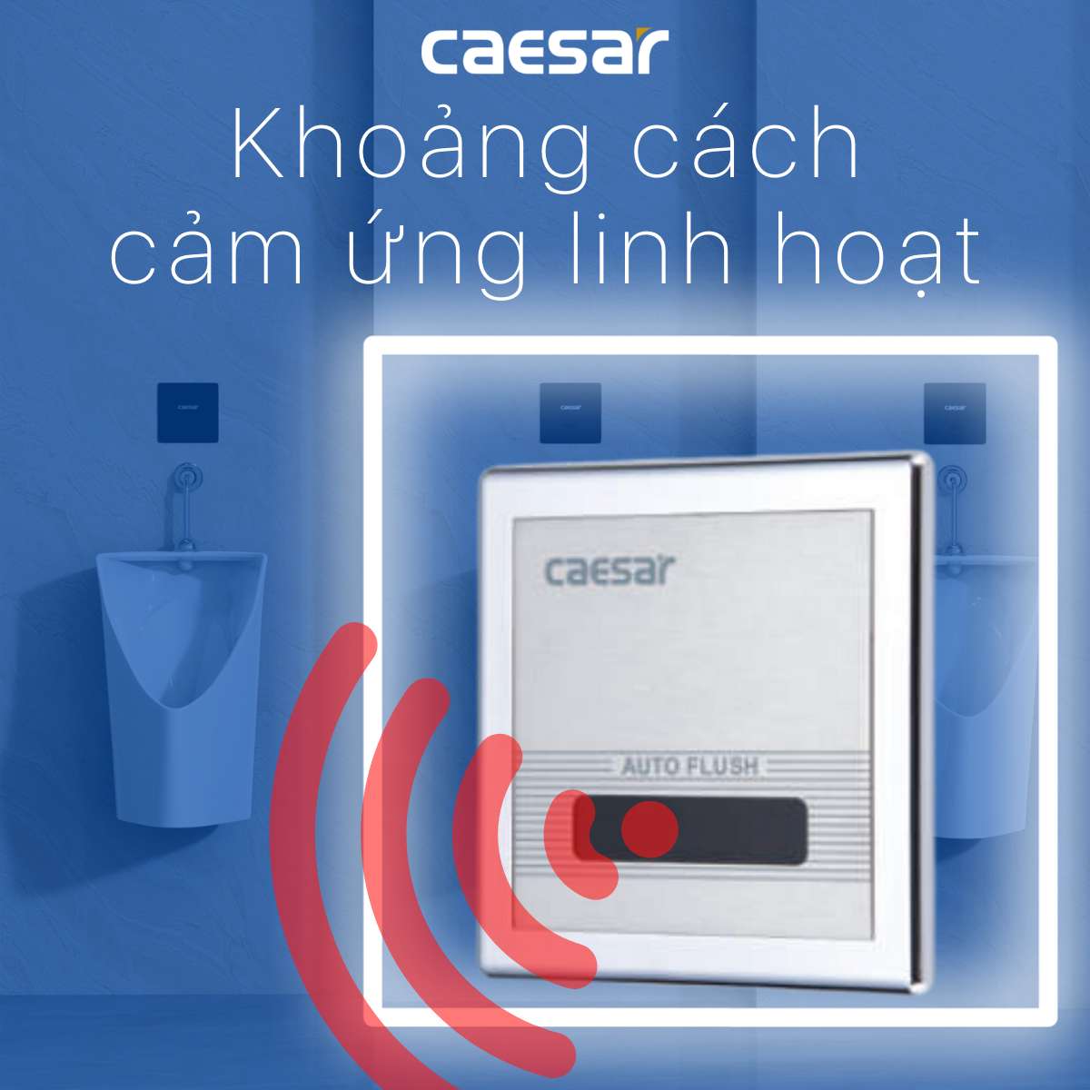 Van xả cảm ứng bồn tiểu nam Caesar A637
