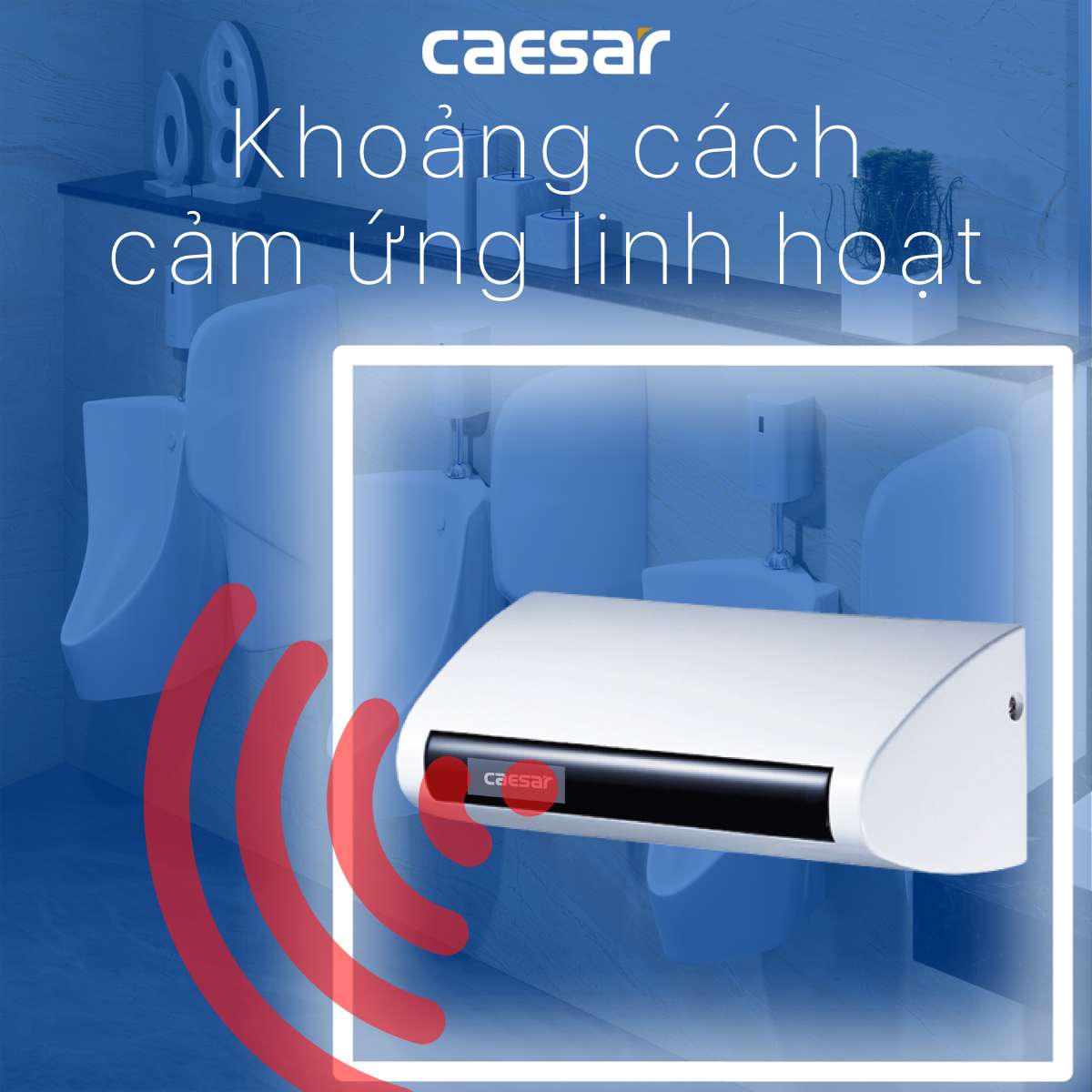 Van xả cảm ứng bồn tiểu nam Caesar A648