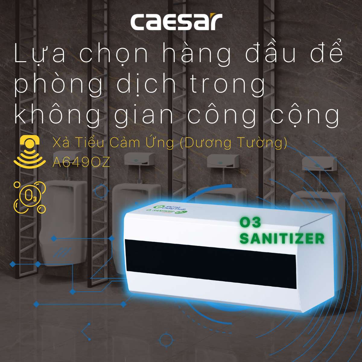 Van tiểu cảm ứng tạo ozon dùng điện Caesar A649OZ