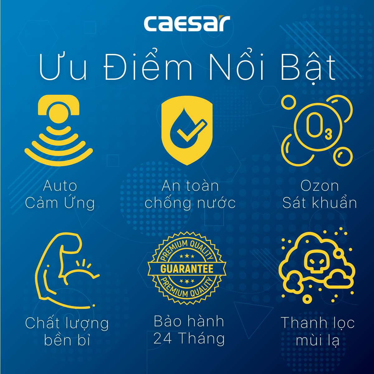 Van tiểu cảm ứng tạo ozon dùng điện Caesar A649OZ