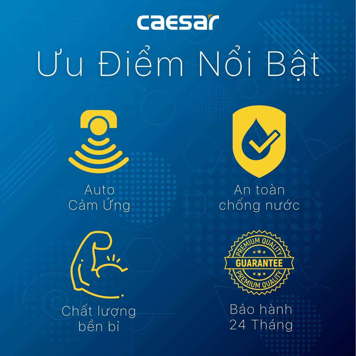 Van xả cảm ứng bồn tiểu nam Caesar A654