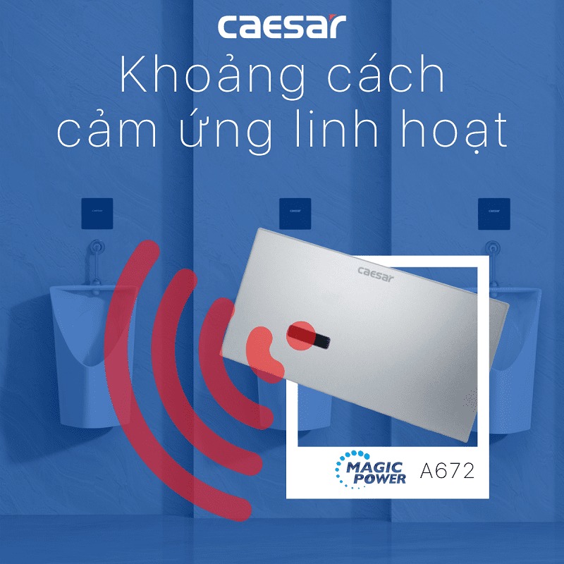 Van xả cảm ứng bồn tiểu nam Caesar A672