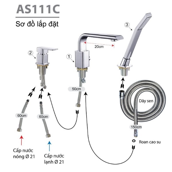 Vòi bồn tắm Caesar AS111C