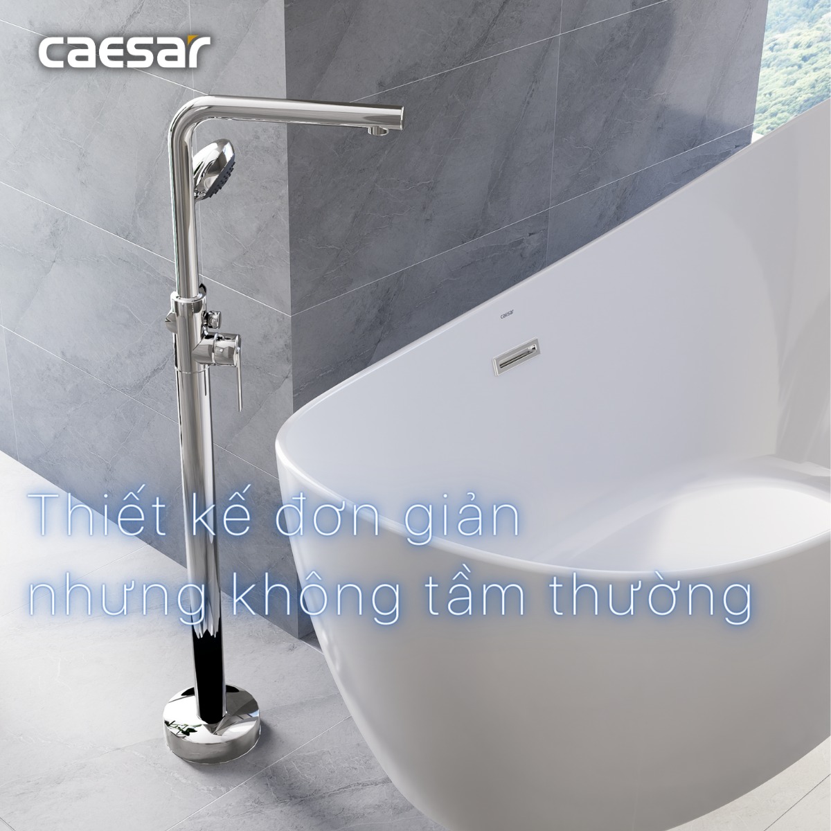 Vòi sen bồn tắm nóng lạnh Caesar AS489C