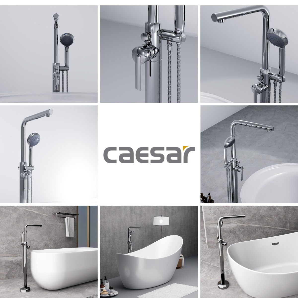 Vòi sen bồn tắm nóng lạnh Caesar AS489C