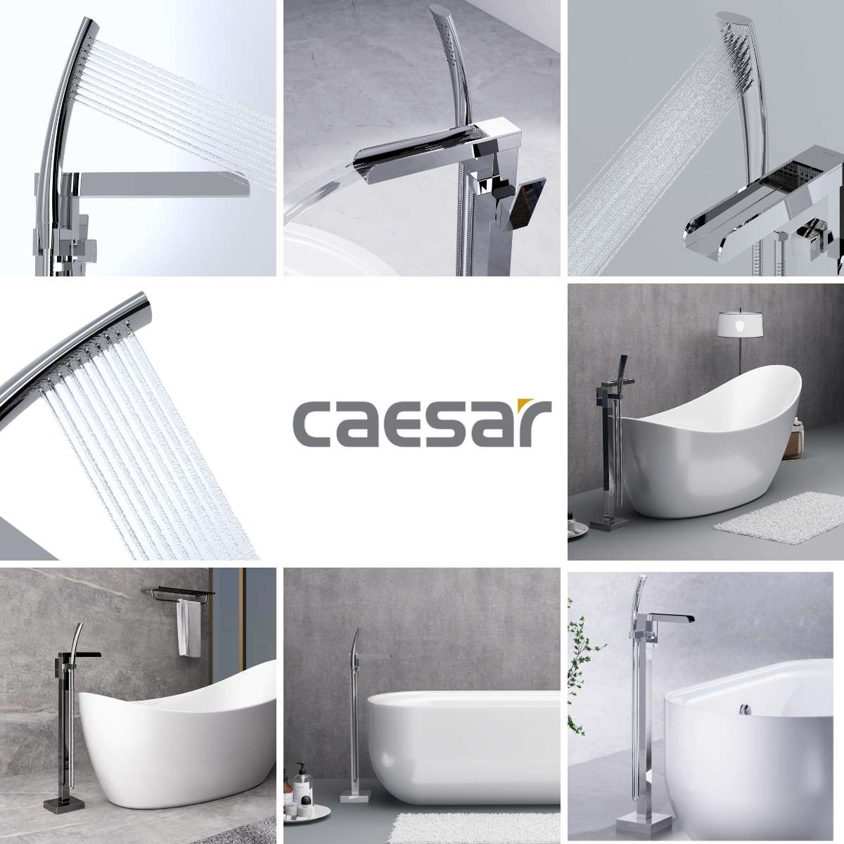 Vòi bồn tắm nóng lạnh Caesar AS689C