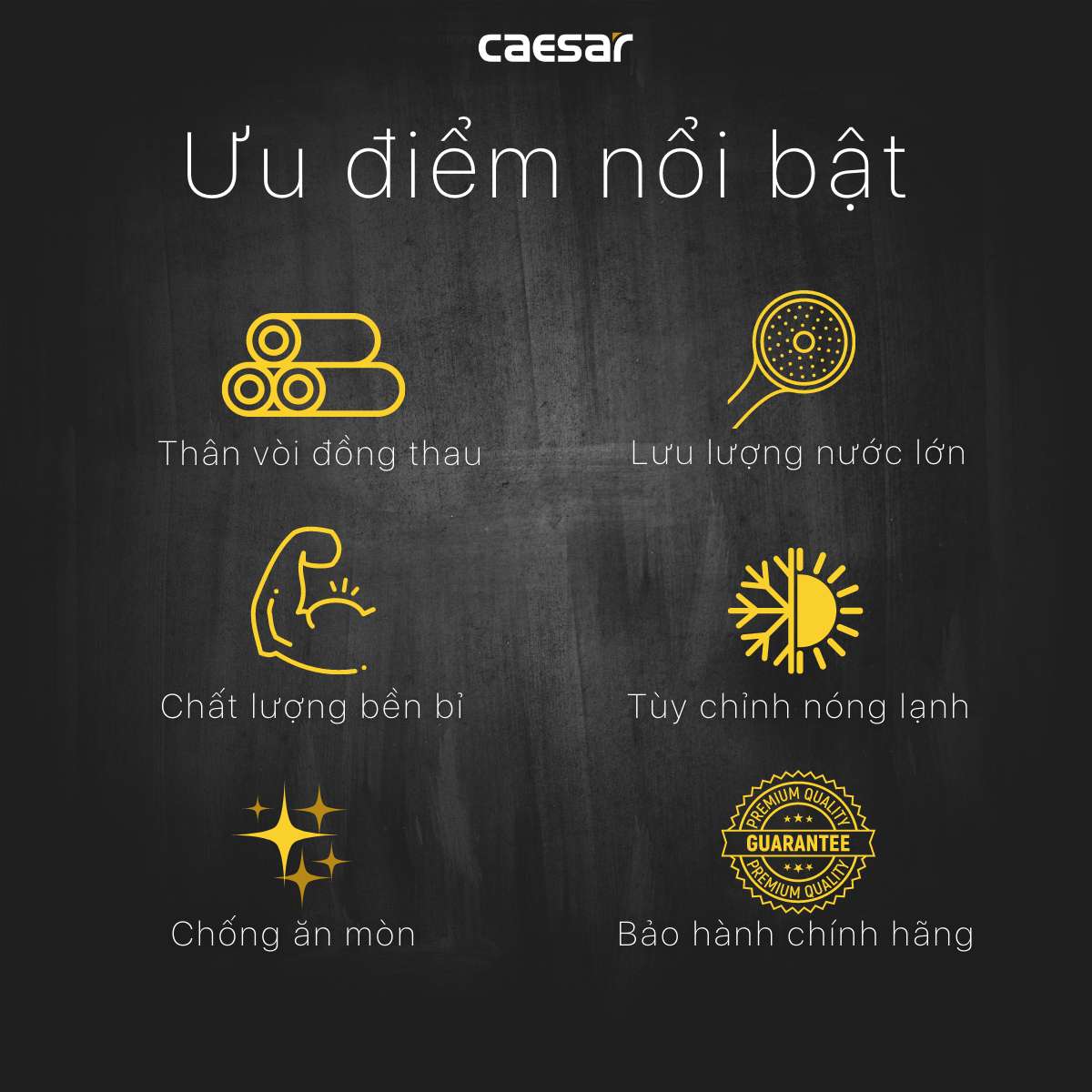 Vòi bồn tắm nóng lạnh Caesar AS689C