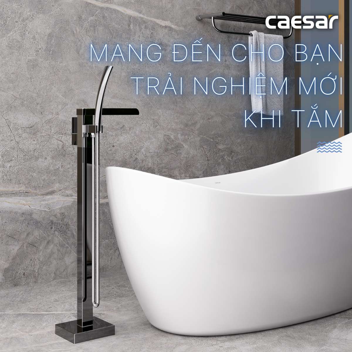 Vòi bồn tắm nóng lạnh Caesar AS689C