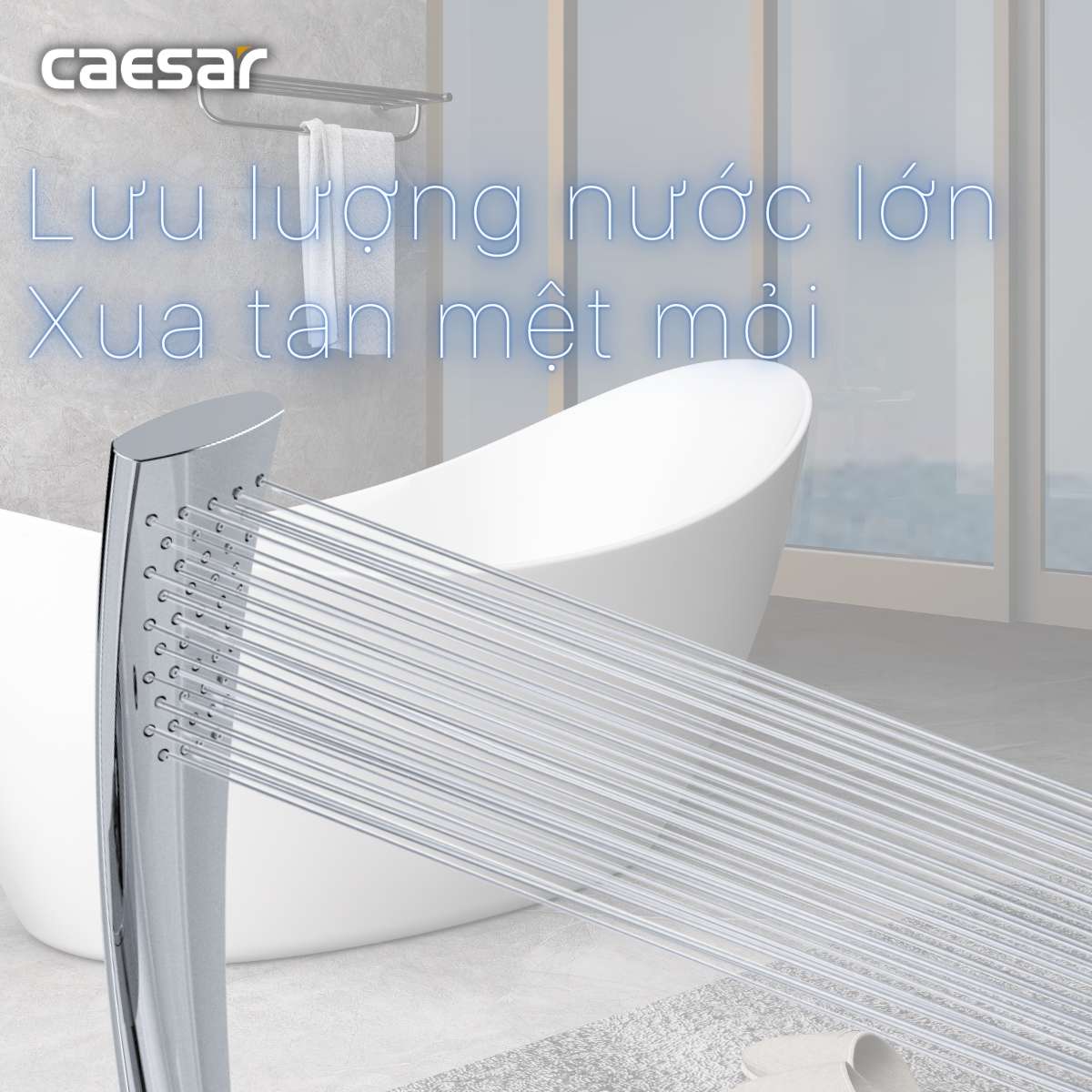 Vòi bồn tắm nóng lạnh Caesar AS689C