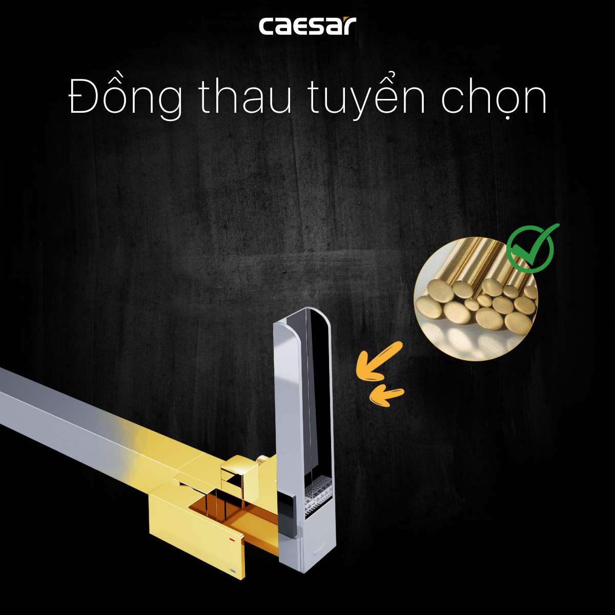 Vòi bồn tắm nóng lạnh Caesar AS689C