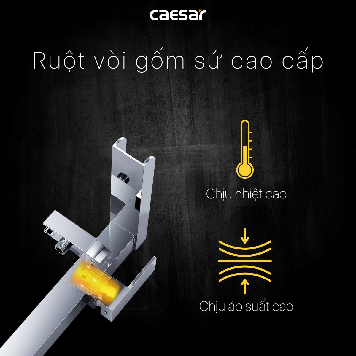Vòi bồn tắm nóng lạnh Caesar AS689C