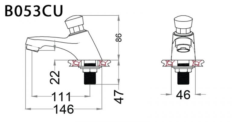 Vòi chậu lavabo lạnh Caesar B053CU