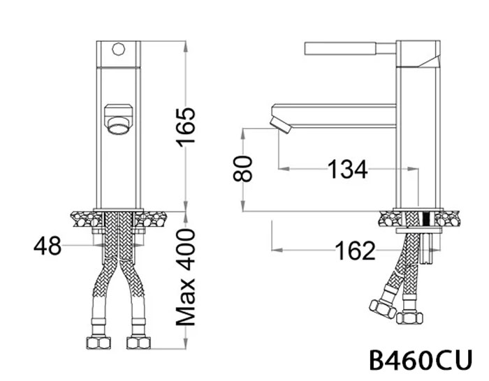 Vòi chậu lavabo nóng lạnh Caesar B460CU
