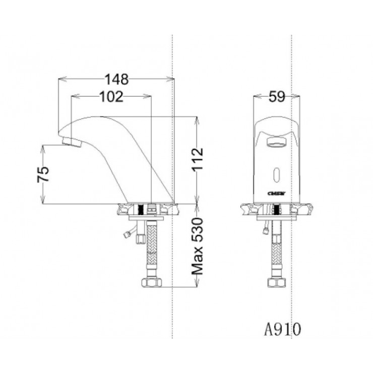 Vòi chậu lavabo cảm ứng nước lạnh Caesar A910