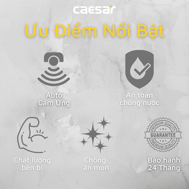Vòi chậu lavabo cảm ứng nước lạnh Caesar A912