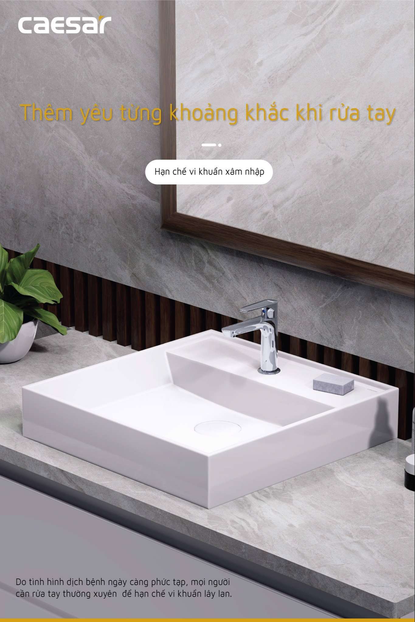 Vòi chậu lavabo lạnh Caesar B060CU