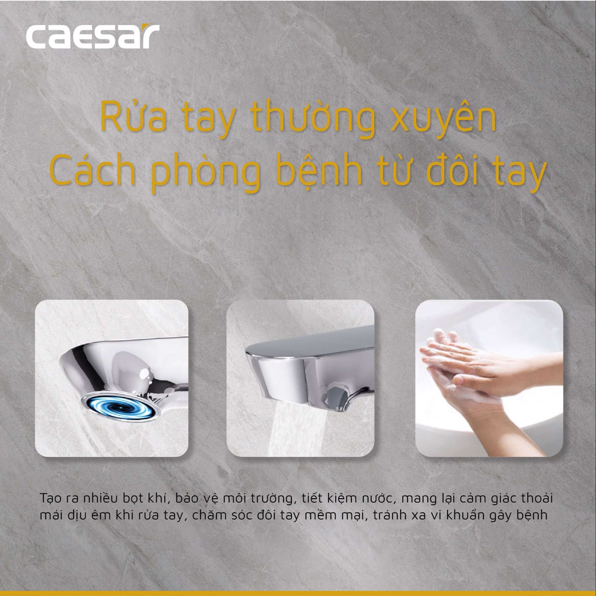 Vòi chậu lavabo lạnh Caesar B060CU