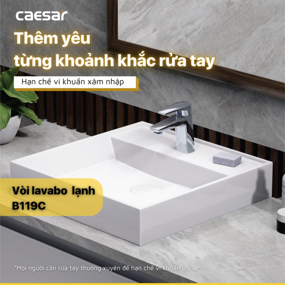 Vòi chậu lavabo lạnh Caesar B119C