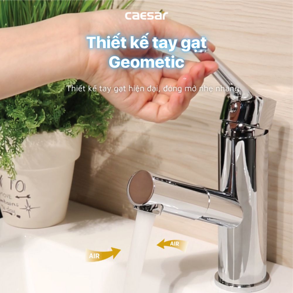 Vòi chậu lavabo lạnh dây rút Caesar B190C