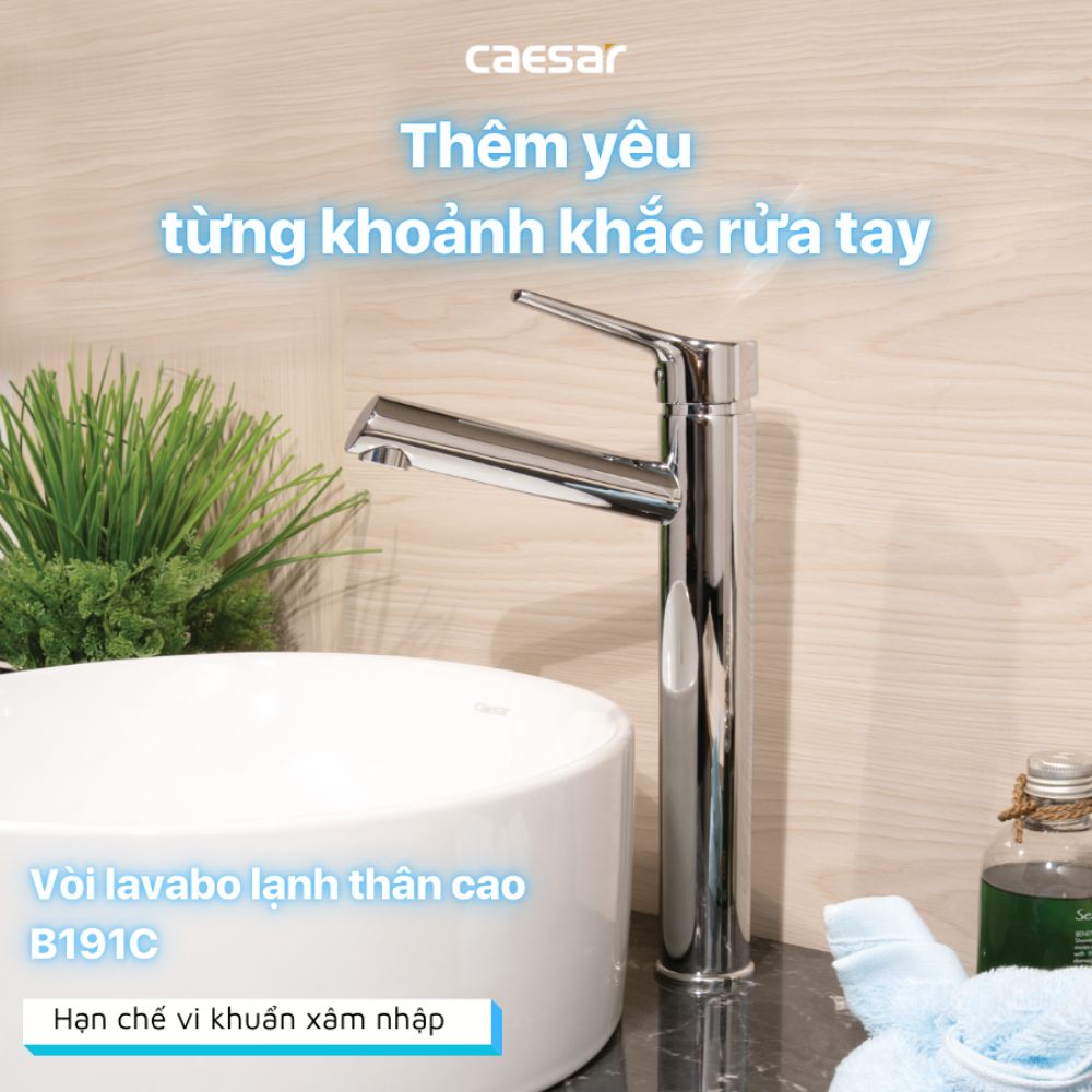 Vòi chậu lavabo lạnh Caesar B191C