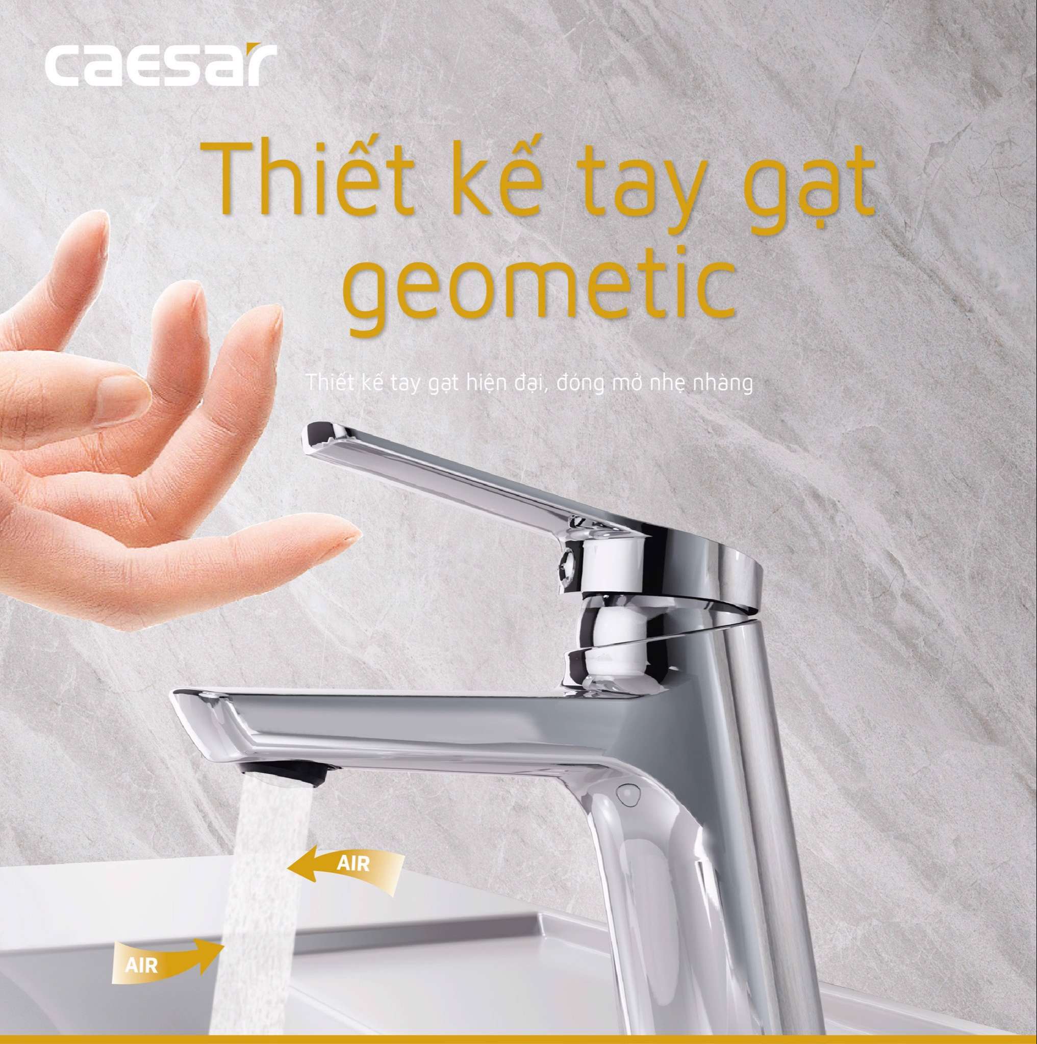 Vòi chậu lavabo nóng lạnh Caesar B200CU