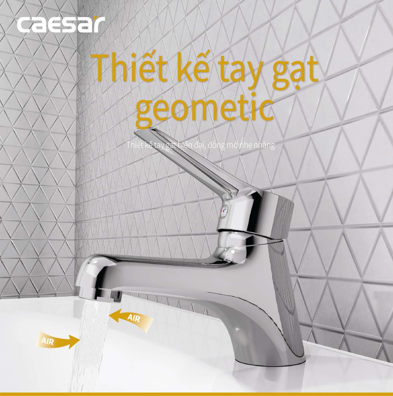 Vòi chậu lavabo nóng lạnh Caesar B330CU