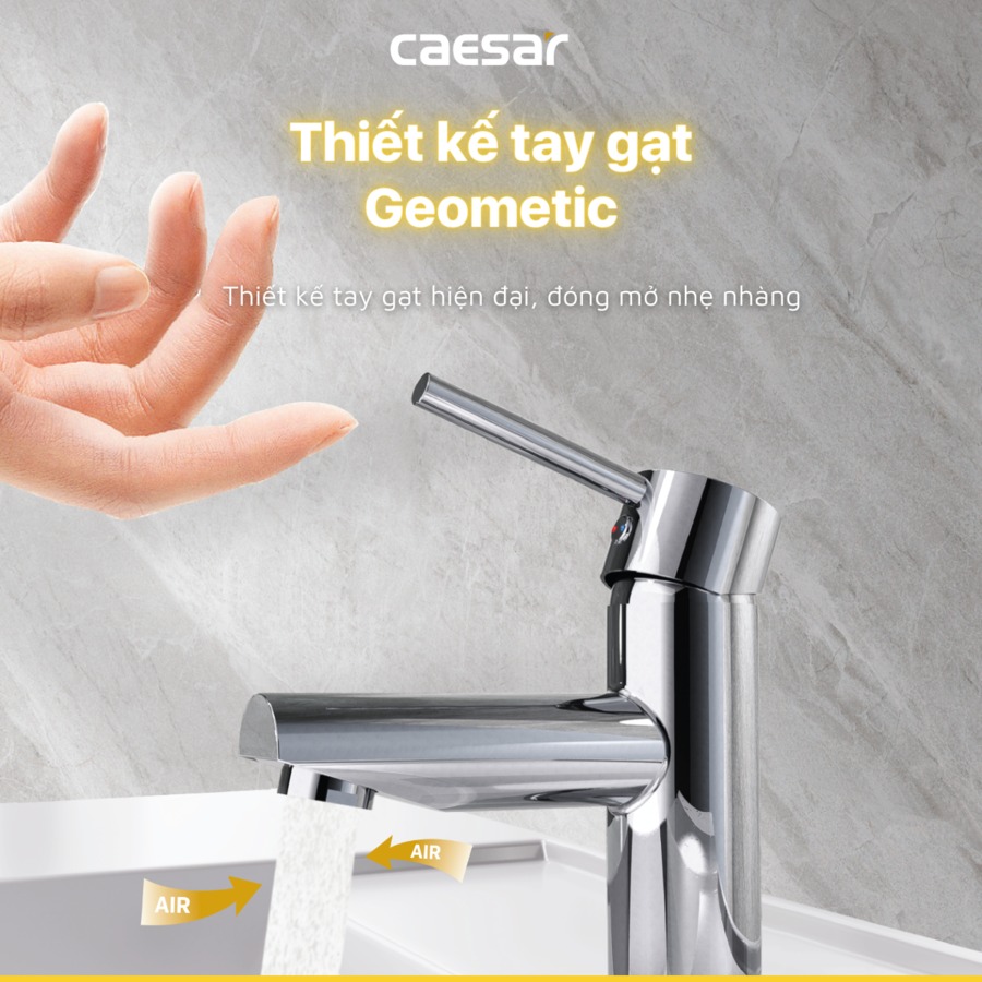 Vòi chậu lavabo nóng lạnh Caesar B350CU