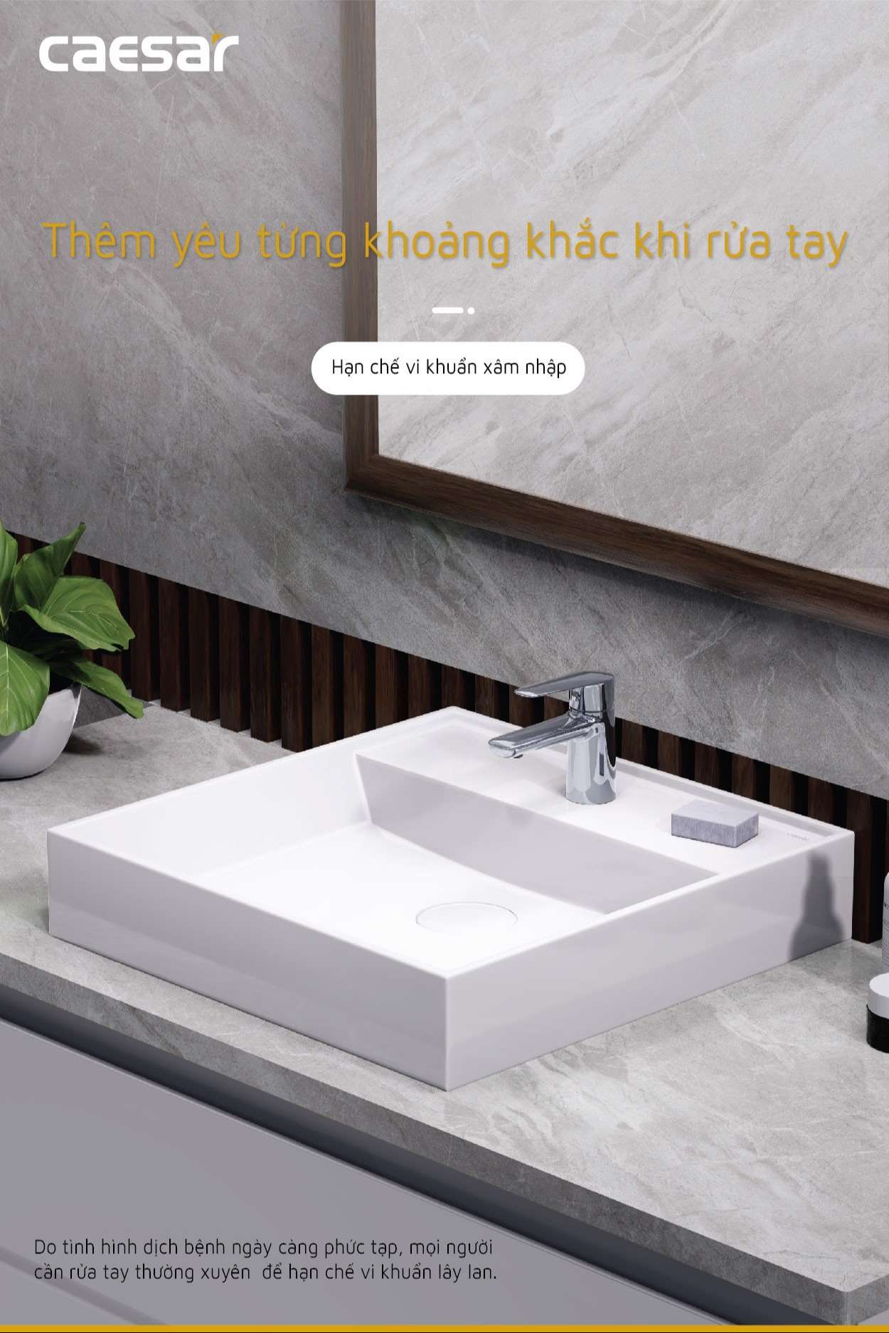 Vòi chậu lavabo nóng lạnh Caesar B380CU