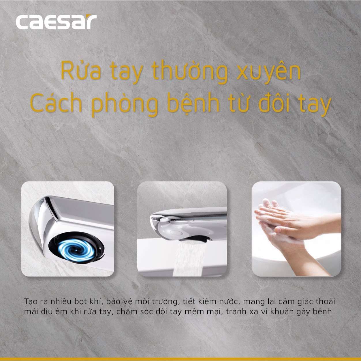 Vòi chậu lavabo nóng lạnh Caesar B380CU