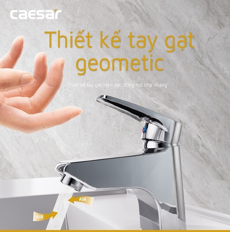 Vòi chậu lavabo nóng lạnh Caesar B400CU