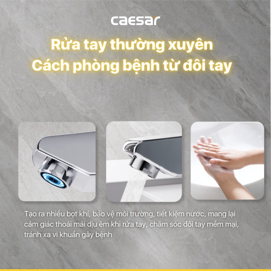 Vòi chậu lavabo nóng lạnh Caesar B400CU