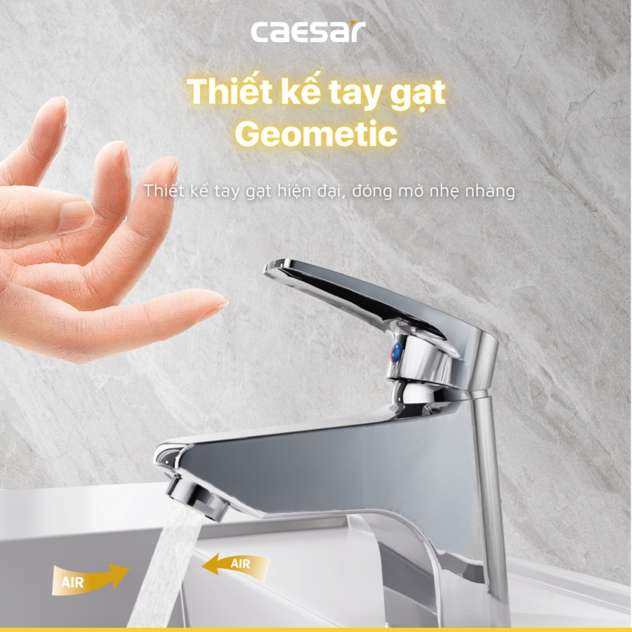 Vòi chậu lavabo nóng lạnh Caesar B400CU