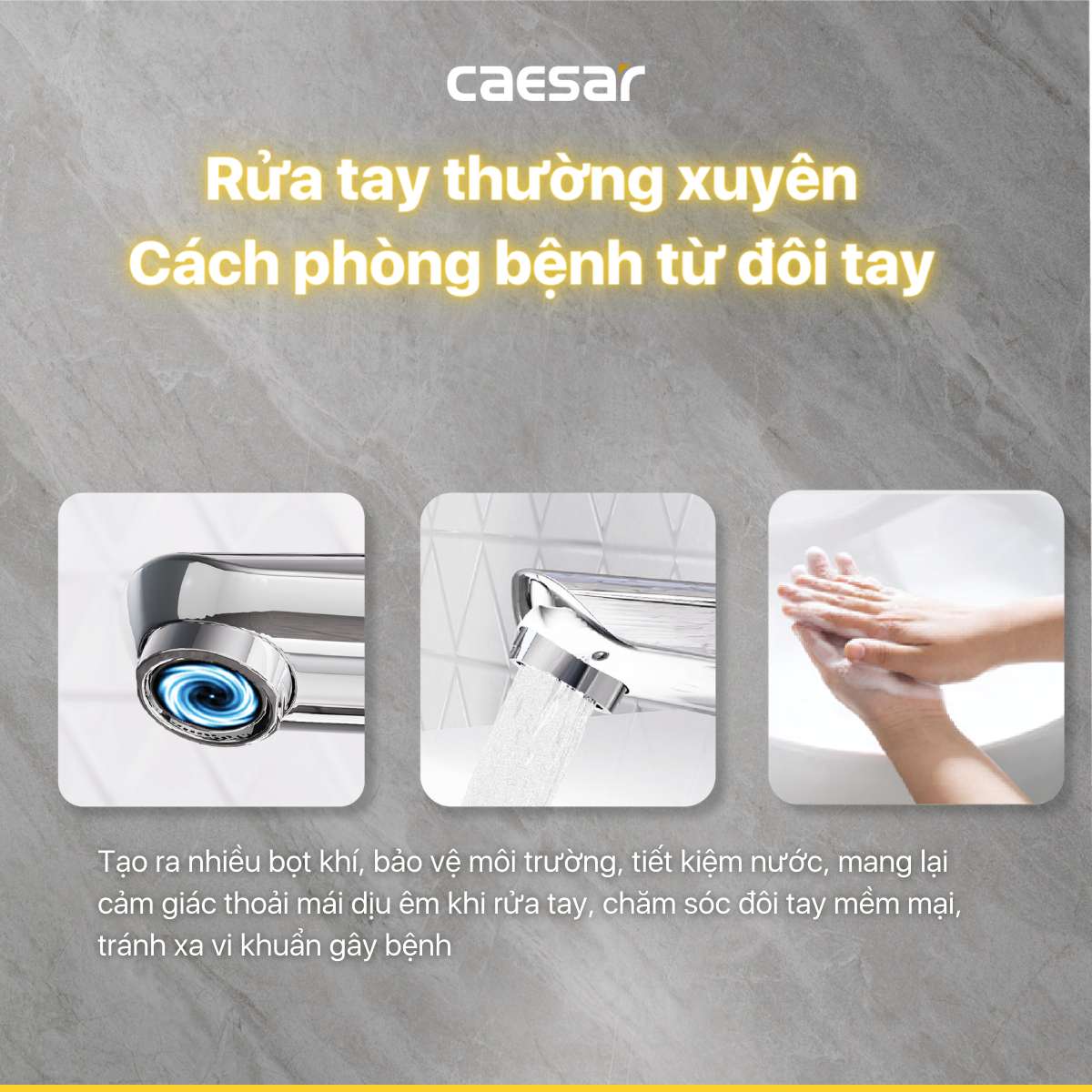 Vòi chậu lavabo nóng lạnh Caesar B430CU