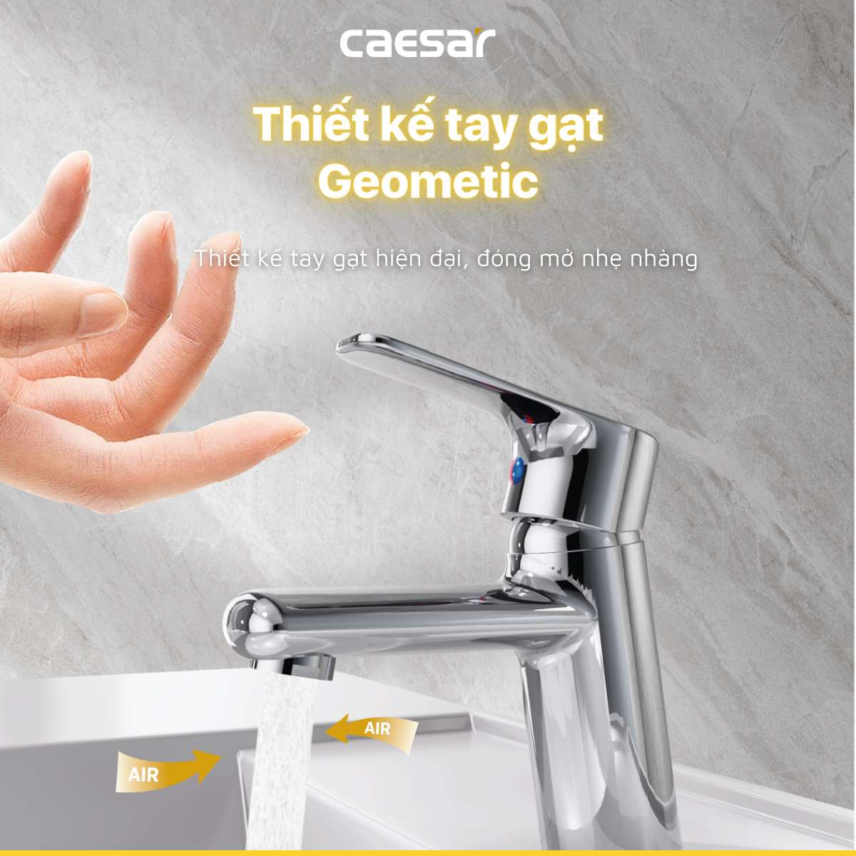 Vòi chậu lavabo nóng lạnh Caesar B430CU