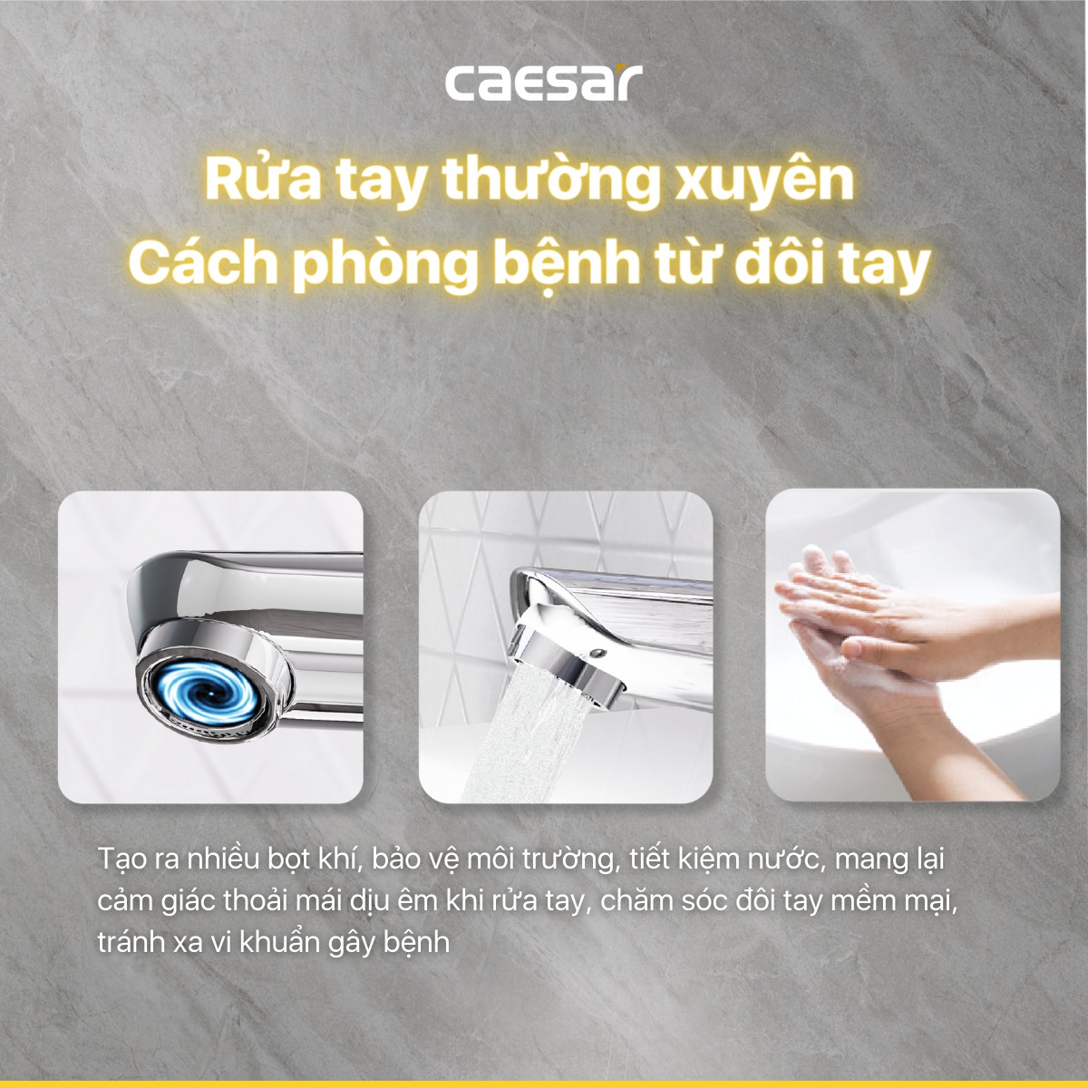 Vòi chậu lavabo nóng lạnh Caesar B460CU