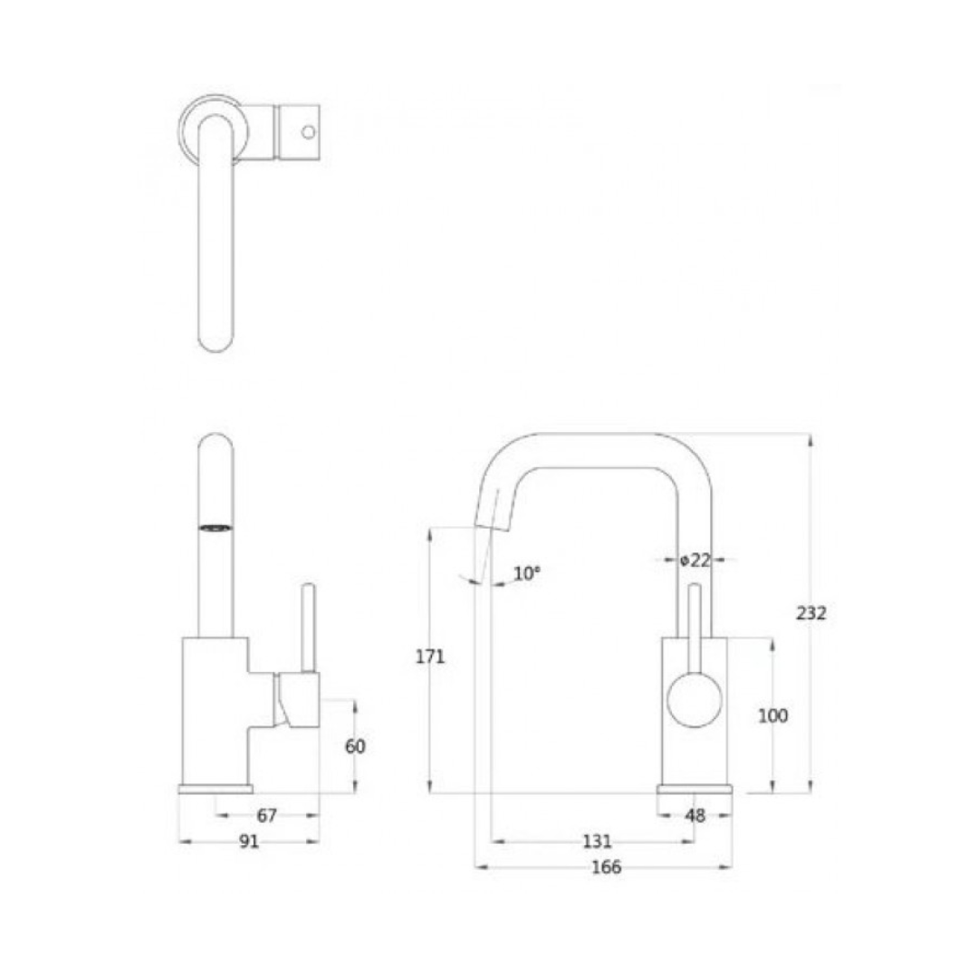 Vòi chậu lavabo nóng lạnh Caesar B520CU