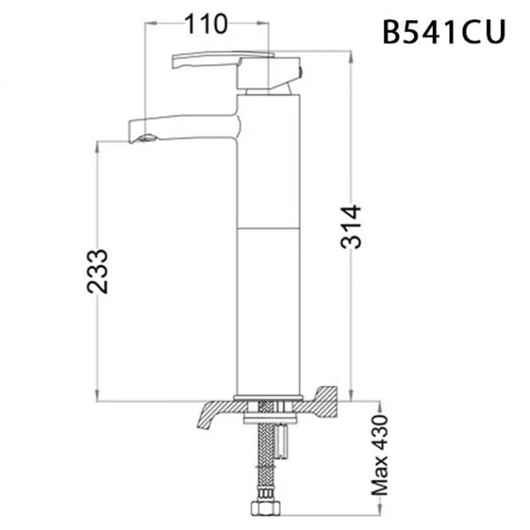 Vòi chậu lavabo nóng lạnh Caesar B541CU
