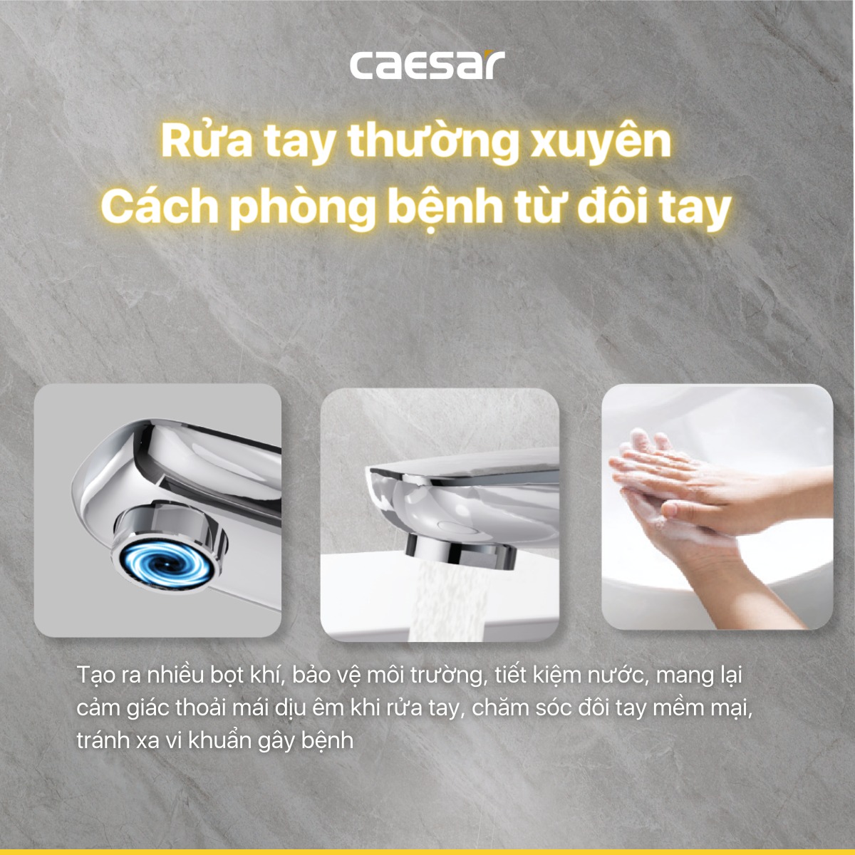 Vòi chậu lavabo nóng lạnh Caesar B560CU