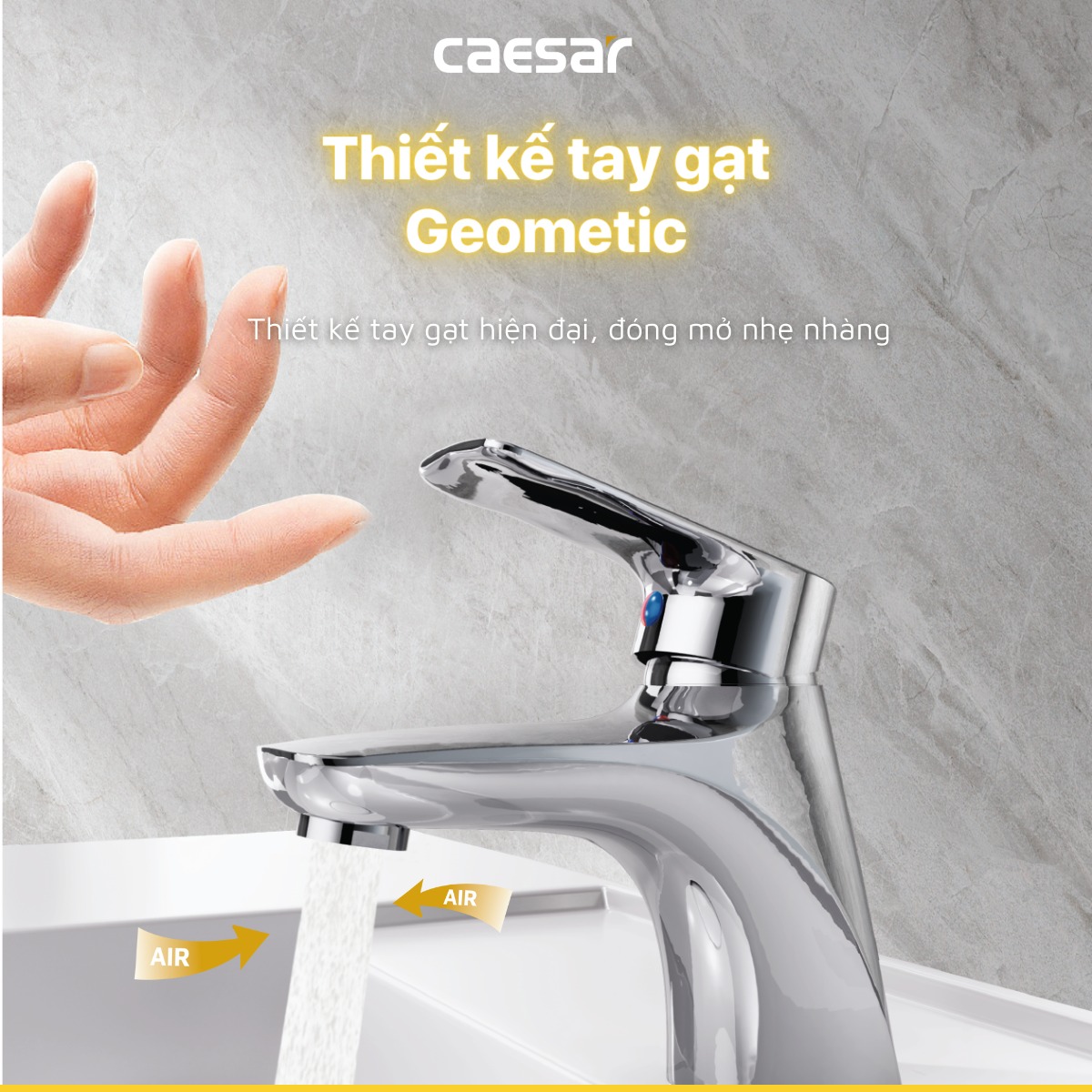 Vòi chậu lavabo nóng lạnh Caesar B560CU