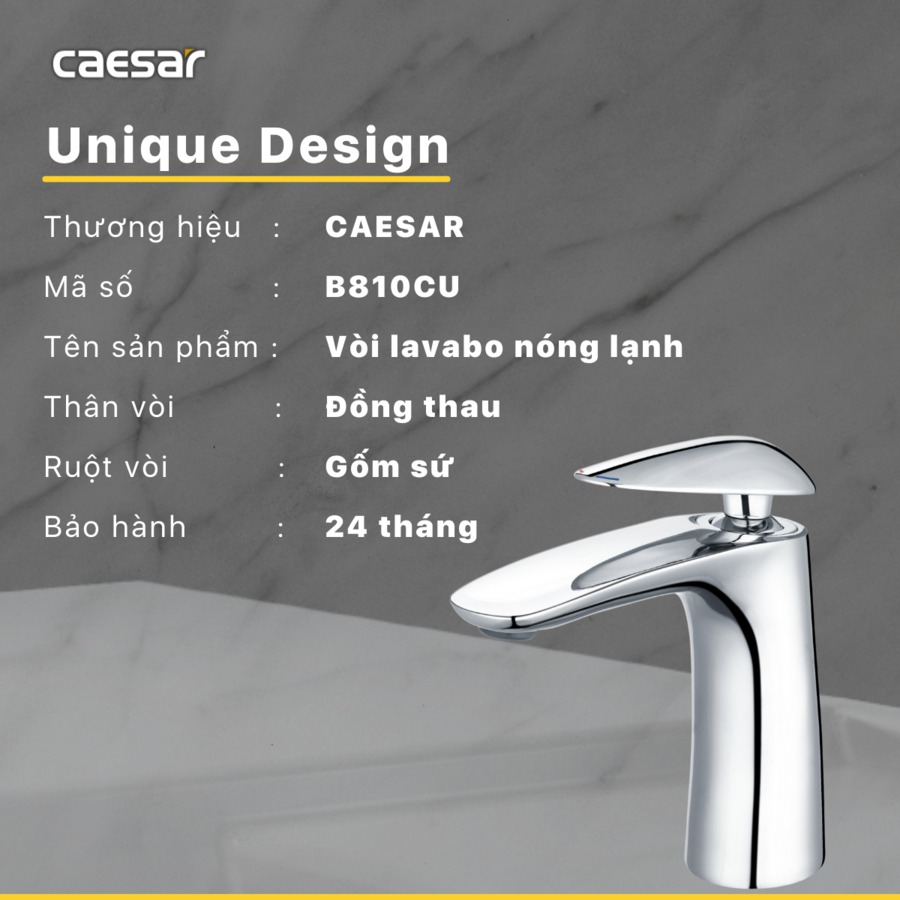 Vòi chậu lavabo lạnh Caesar B810CU