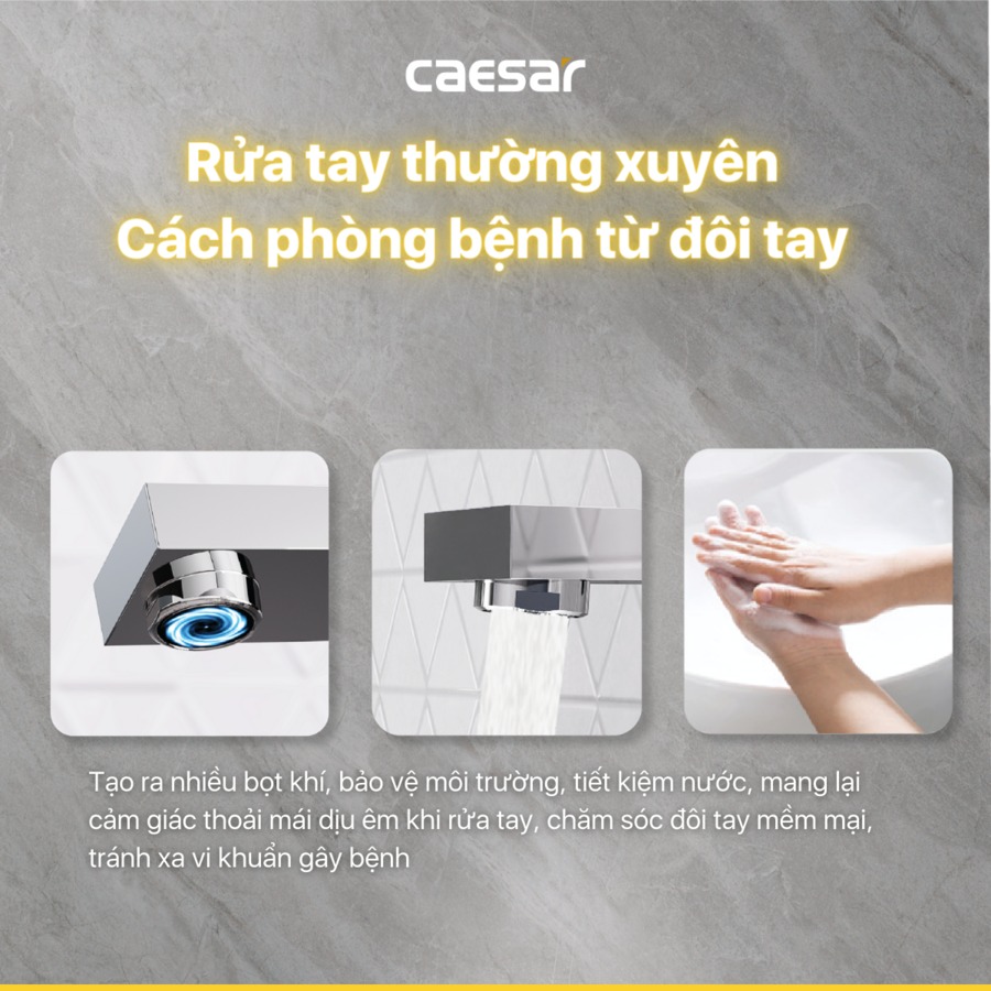 Vòi chậu lavabo nóng lạnh Caesar B840CU