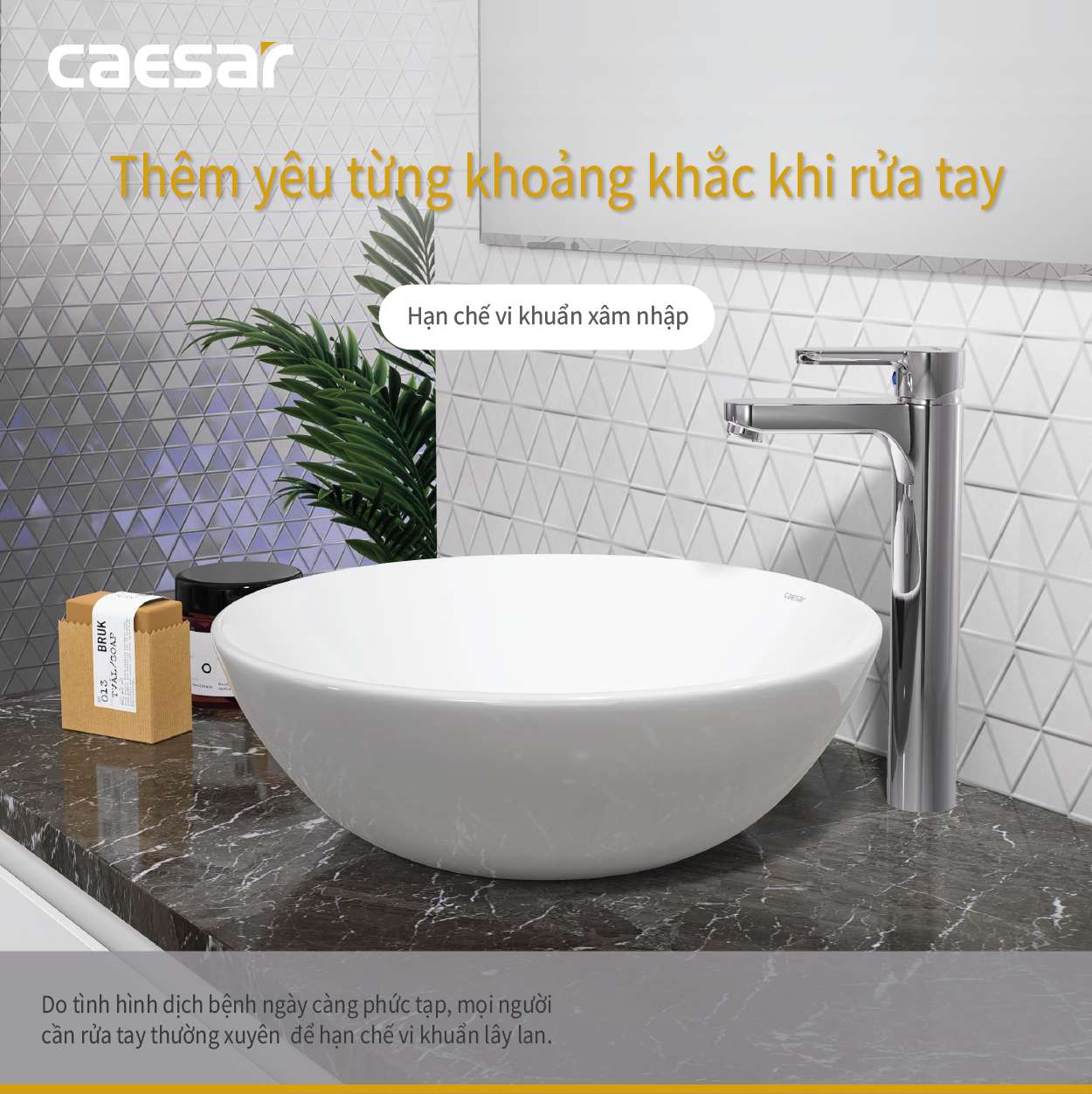 Vòi chậu lavabo nóng lạnh Caesar BT571CU